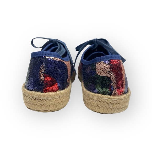 Ibizas ༄ Sequin Platform Espadrilles Lace Up Sneakers ༄ Navy Red Pink༄ 40 9 9.5 - Picture 4 of 16